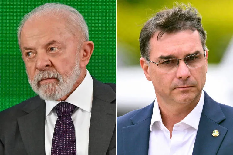 Flávio Bolsonaro e Lula empatam tecnicamente em simulação de 2º turno, aponta Quaest
