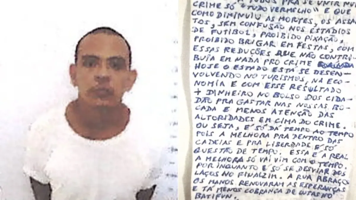 Bilhete apreendido em presídio do Ceará cita 