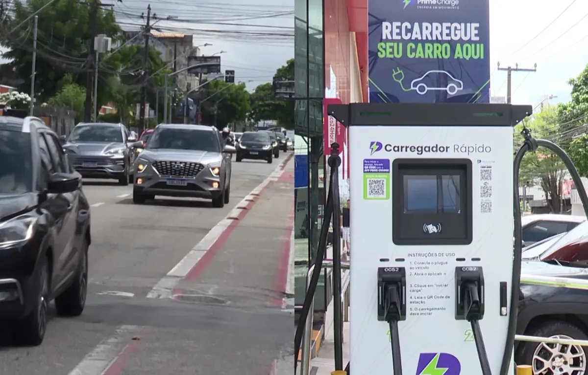 Cresce o número de carros elétricos no Ceará, mas condomínios enfrentam desafios para instalar pontos de recarga